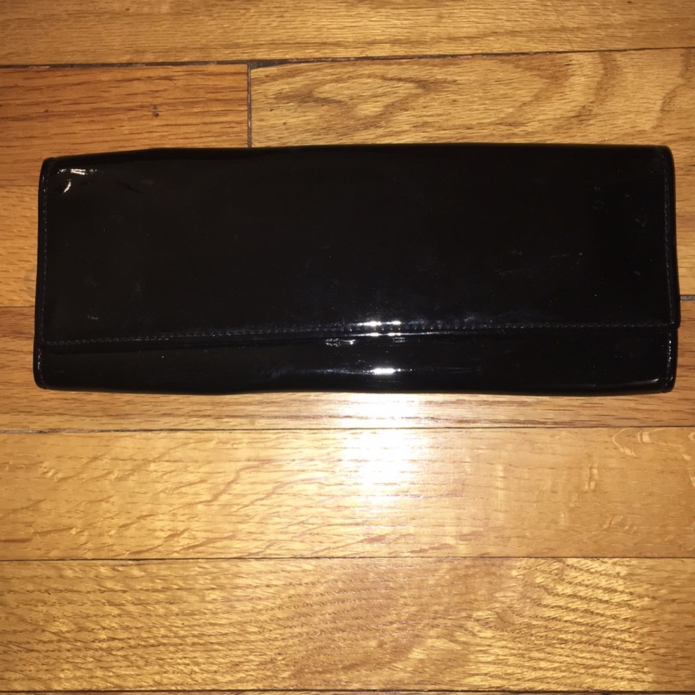 Black Patton Leather Aldo Clutch